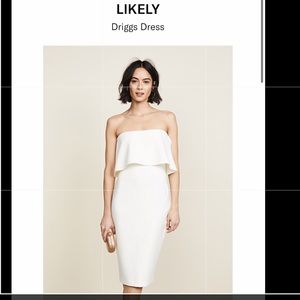 Likely Driggs Dress Ivory